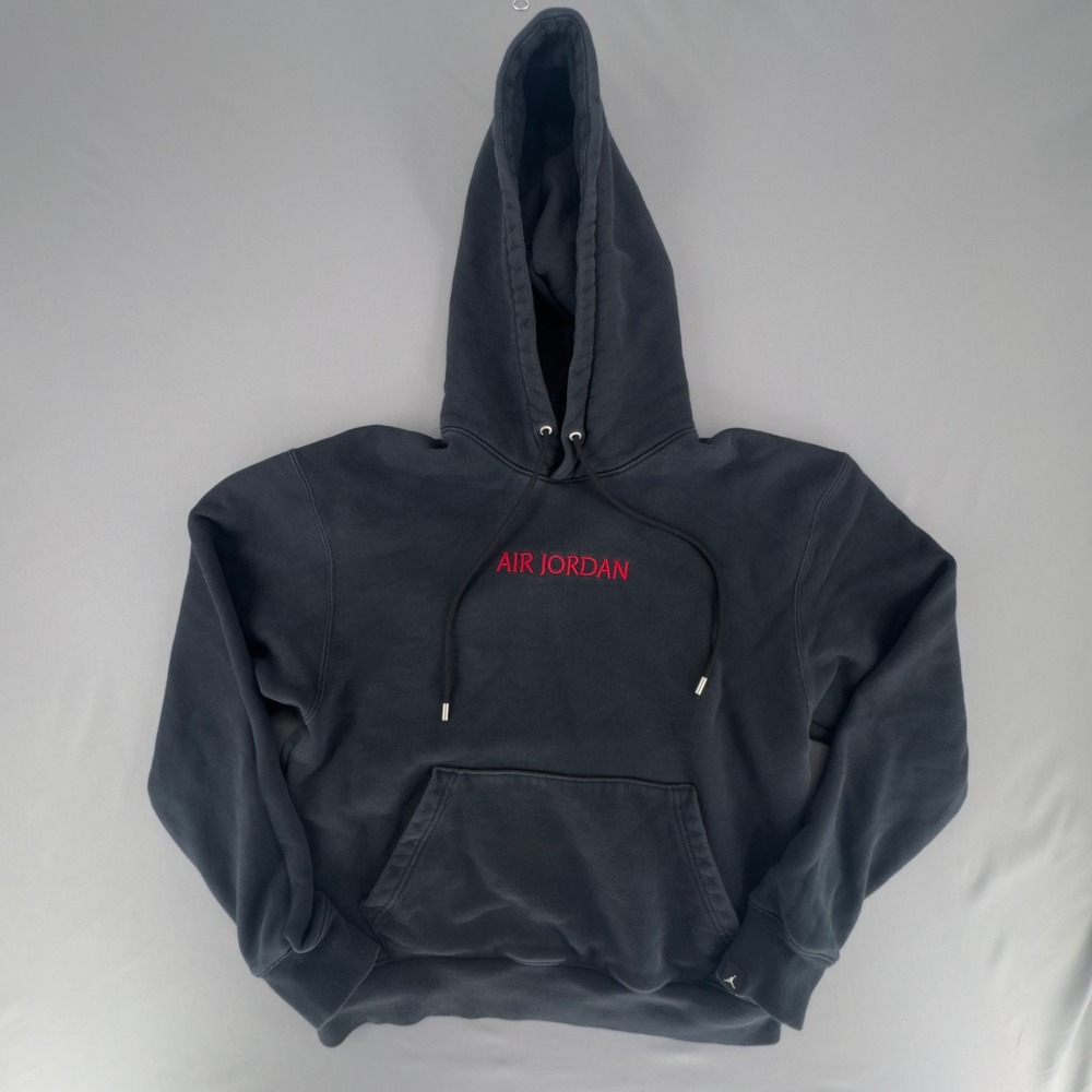 JNike Air Jordan Heavyweight 2.5lb French Terry Hoodie Mens Med Black DO6094-010